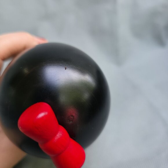 Japanese Woody Craft Wooden Doll Blossoms MADE IN JAPAN Red Bow Kokeshi - Picture 4 of 9